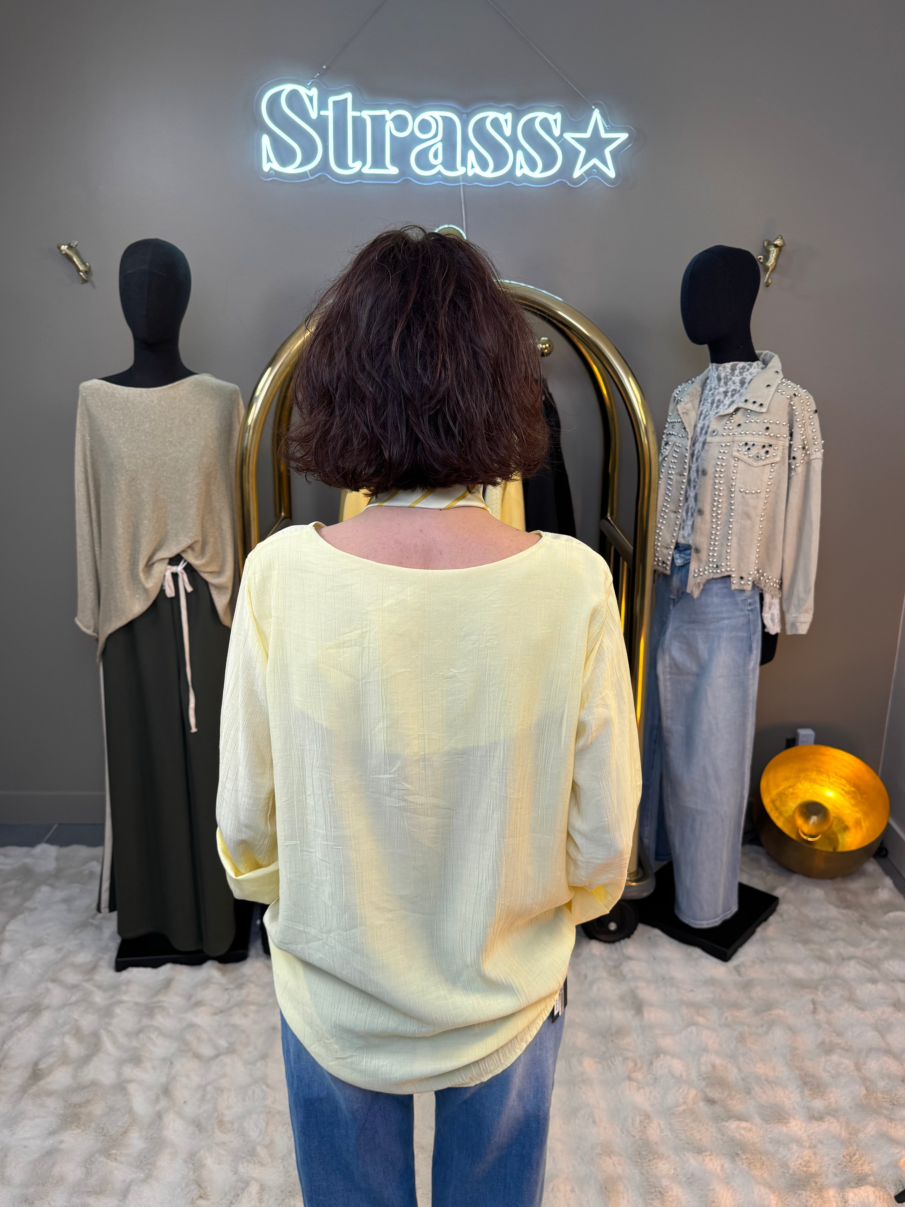 Blouse + Foulard Amanda Jaune