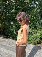 Pull Sans Manche Victoria Camel