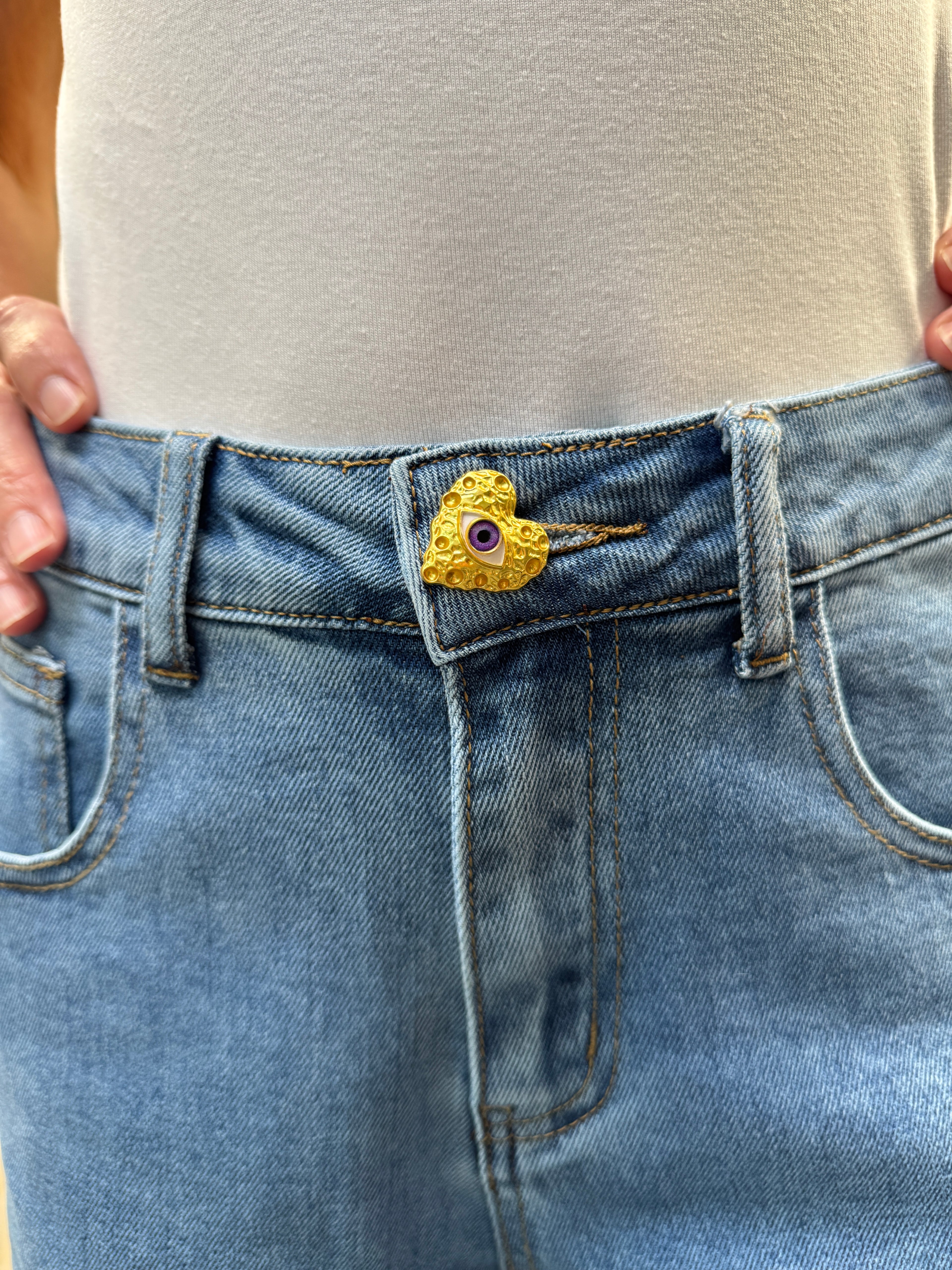 Bermuda Boutons Jean