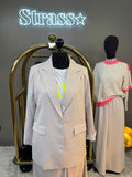 Blazer Antoine Beige Grande Taille