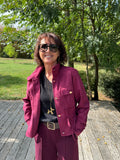 Blouson Suédine Bordeaux