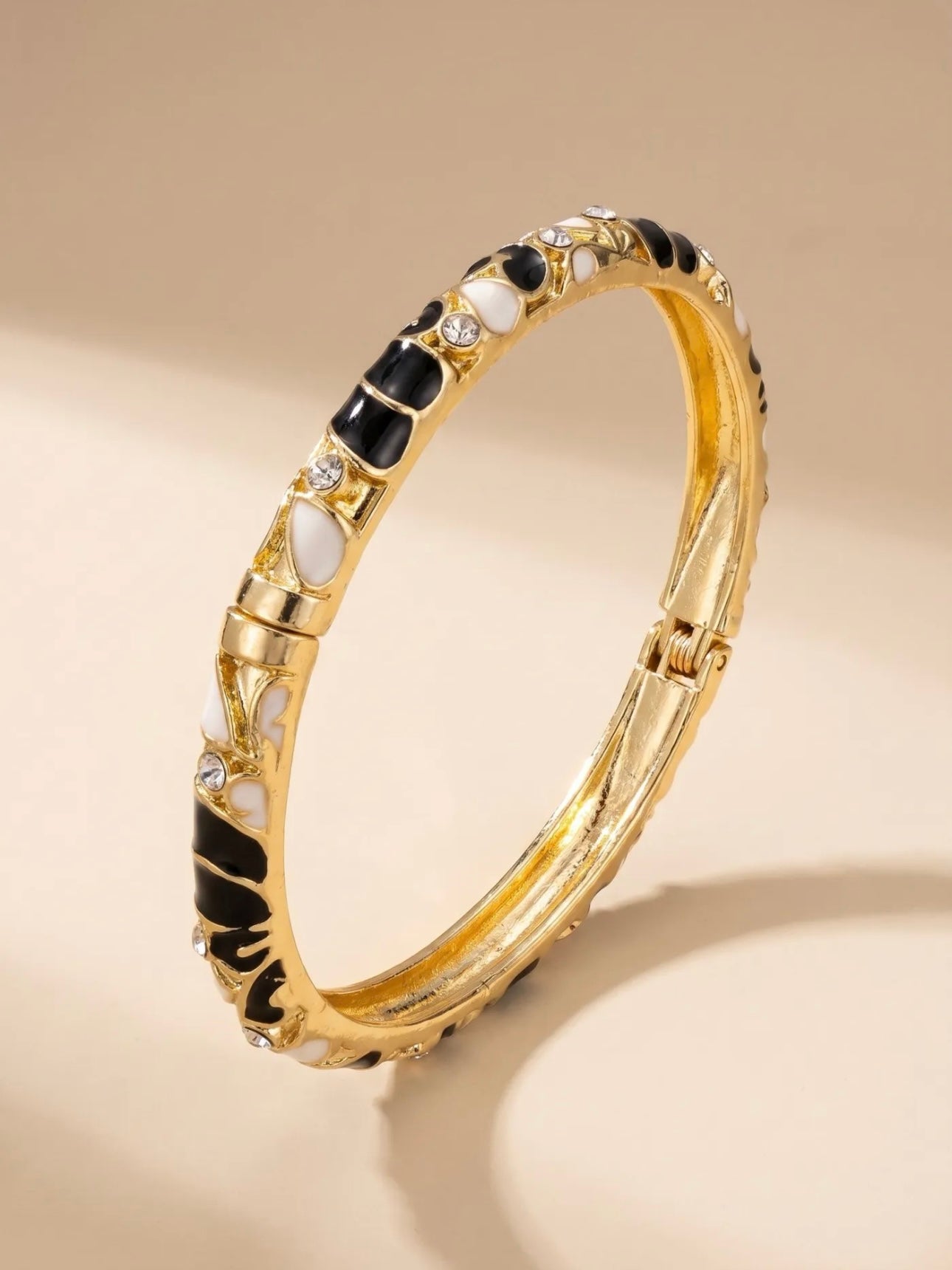 Bracelet Jonc Émail Noir