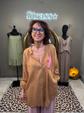 Chemise Love Peace Camel