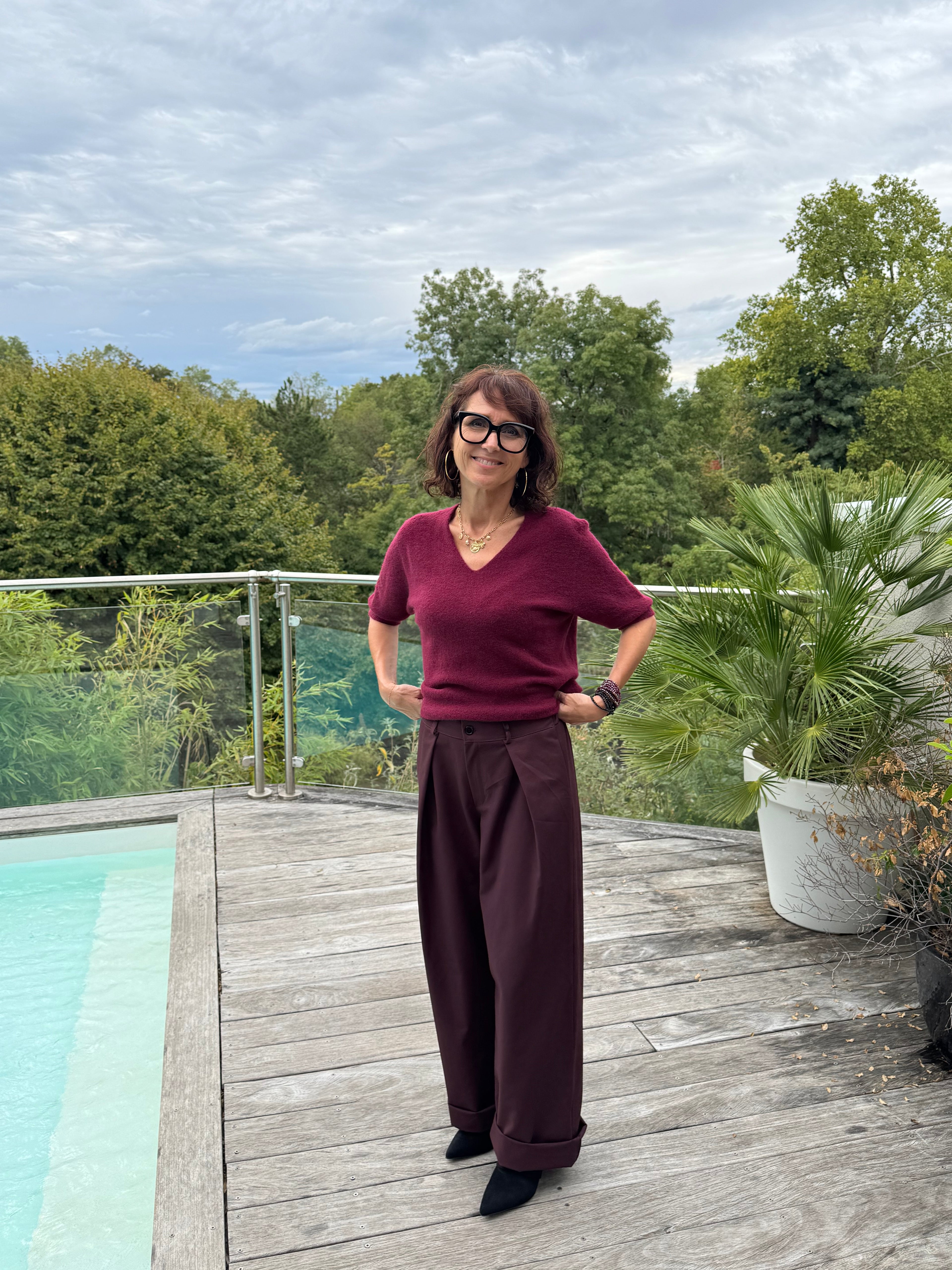 Pantalon Jocelyn Bordeaux