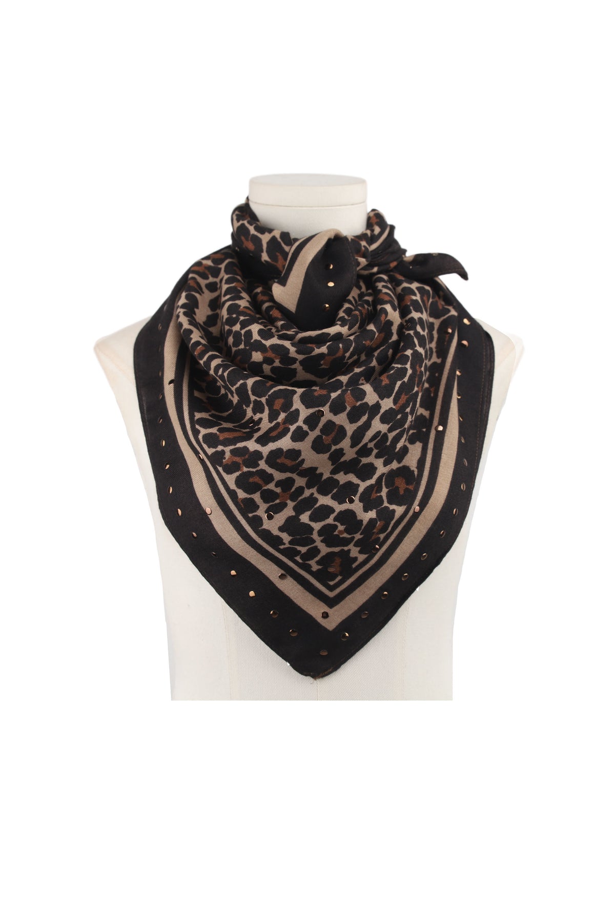 Foulard Léo clou Camel