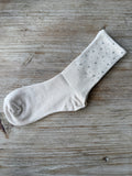 Chaussettes Strass écrue