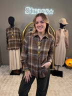 Chemise écossaise broche
