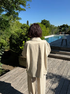 Blouson plume et paillette