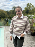 Pull Vagues Beige