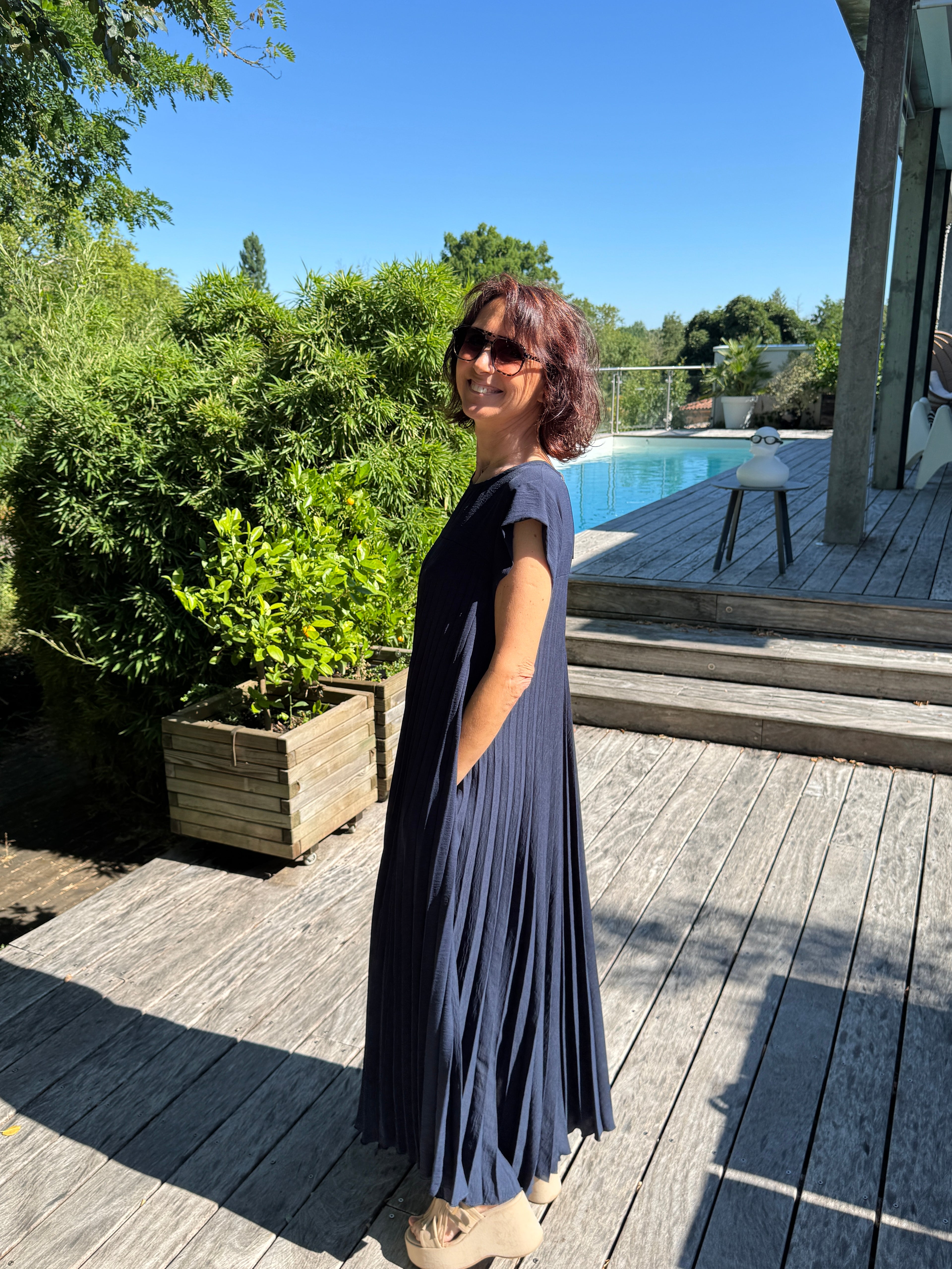 Robe Mona Bleu Marine