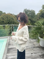 Gilet broche fleur