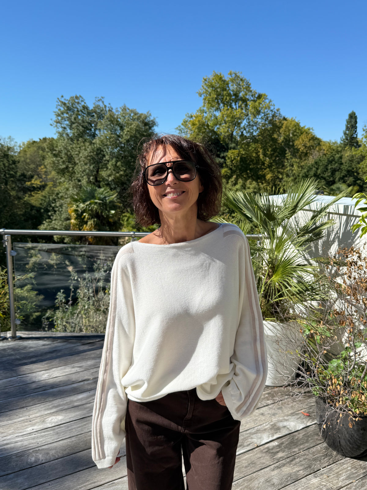 Pull Natacha beige et écrue