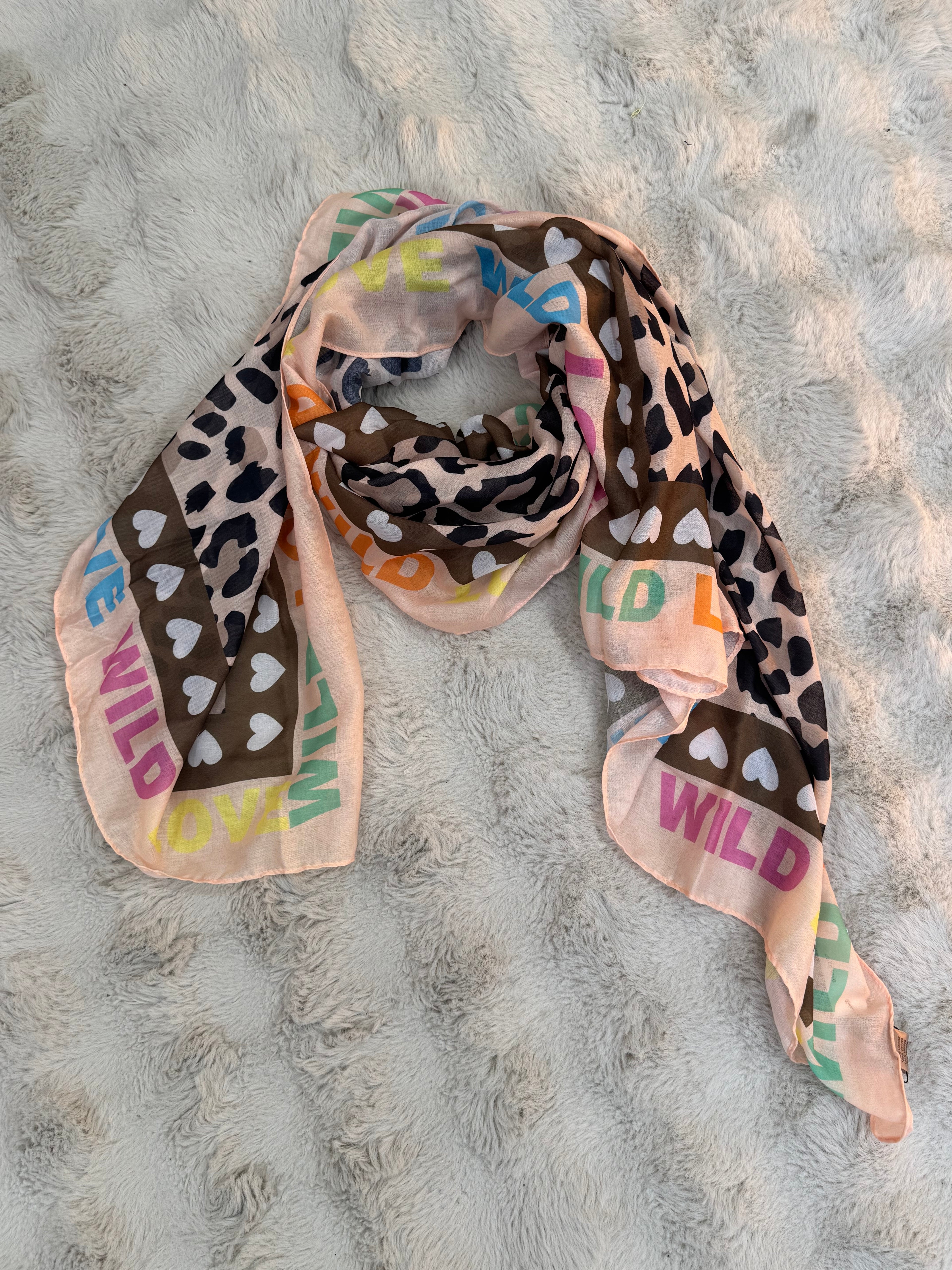 Foulard Wild Love Saumon