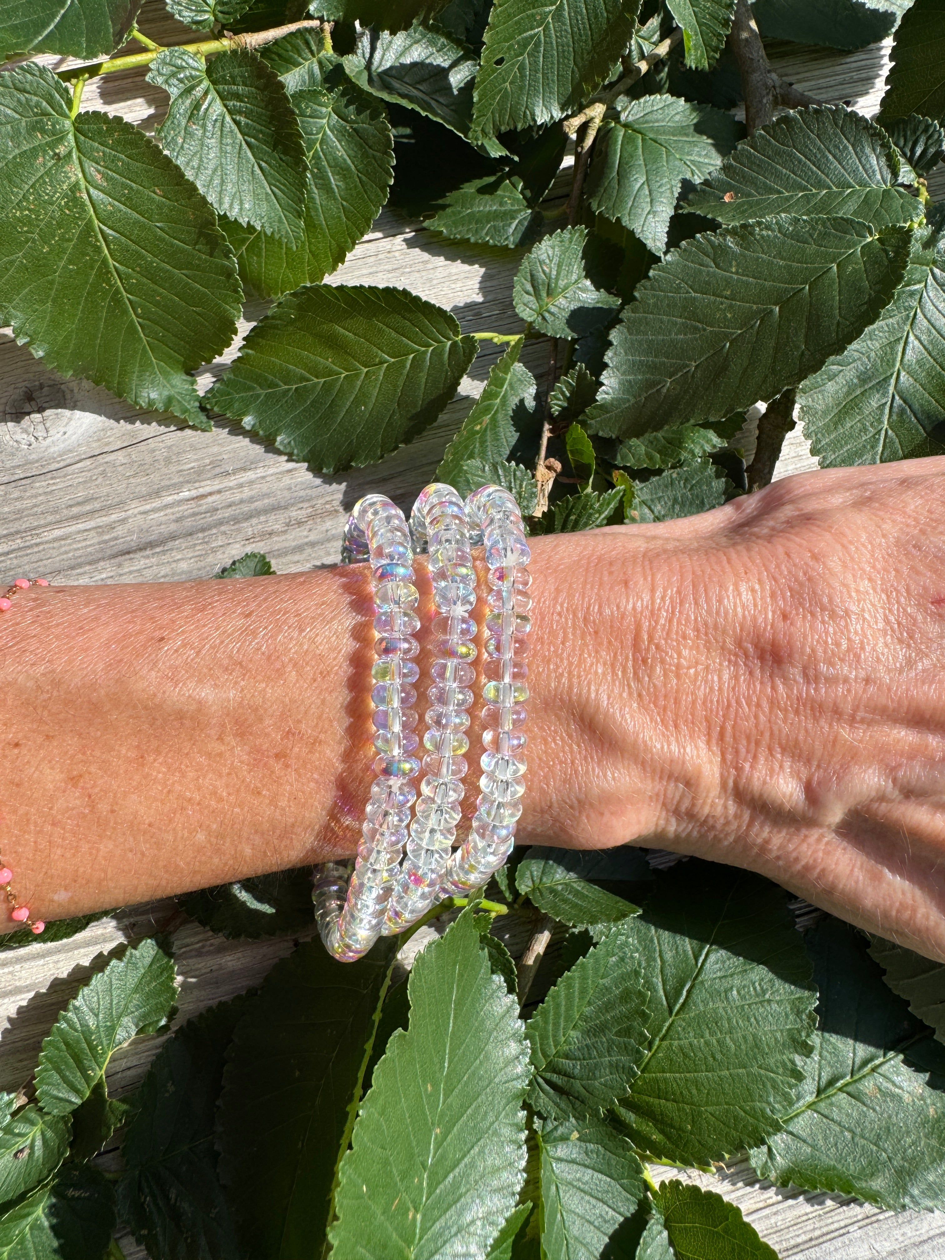 Lot de 3 bracelets Verre Irisé