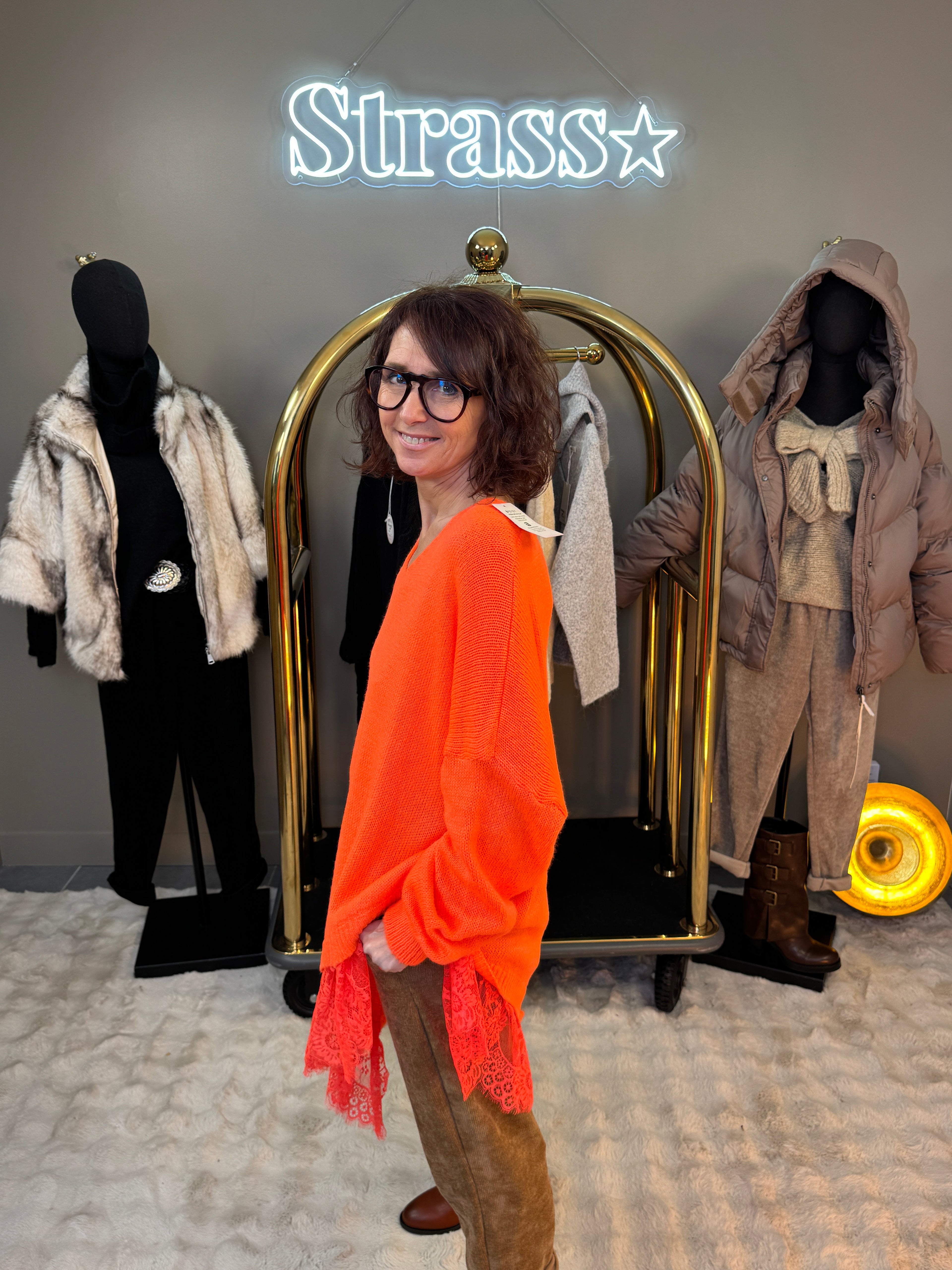 Pull Martine Orange Grande Taille