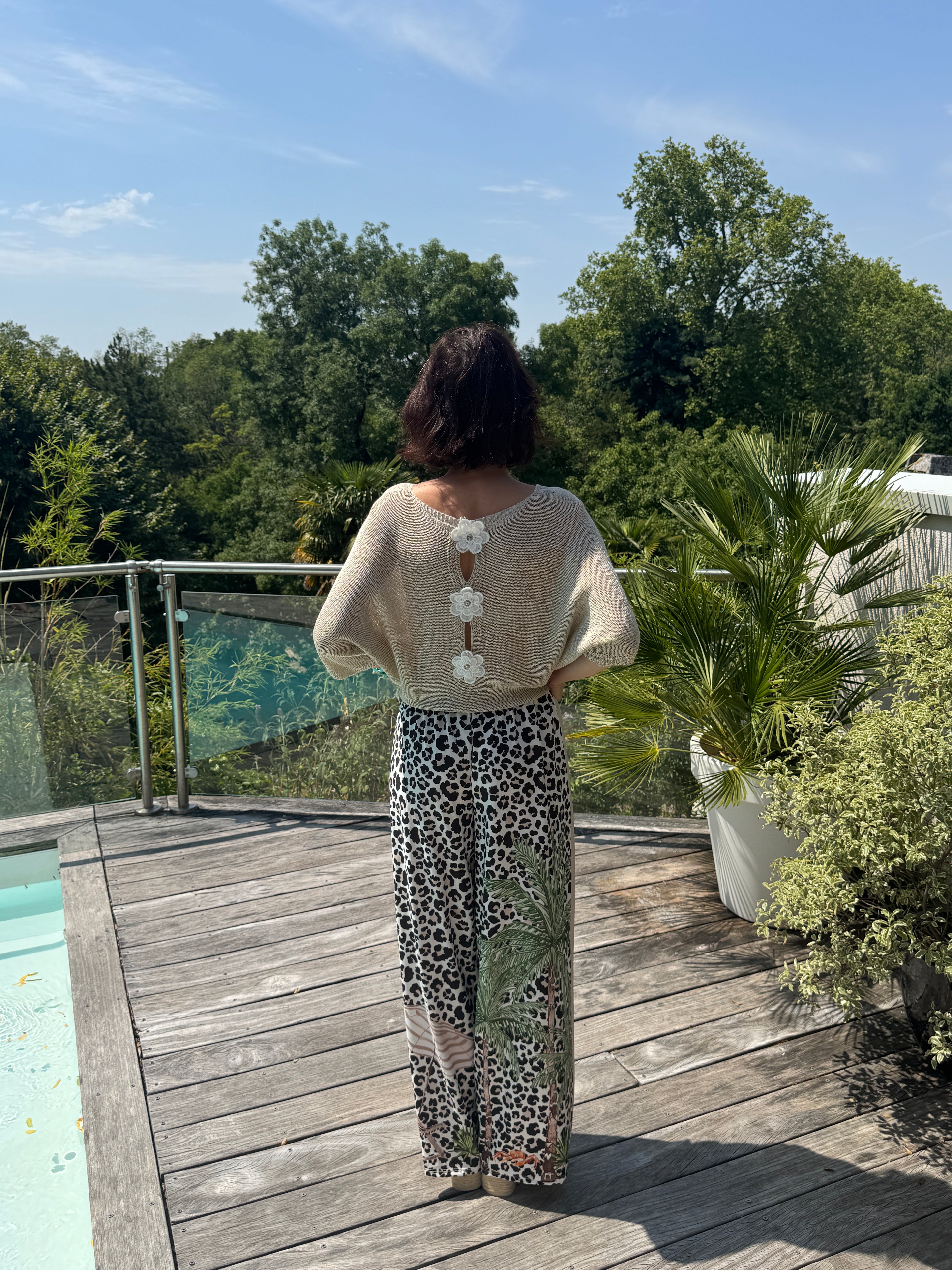 Pantalon Imprimé Léo Palmier