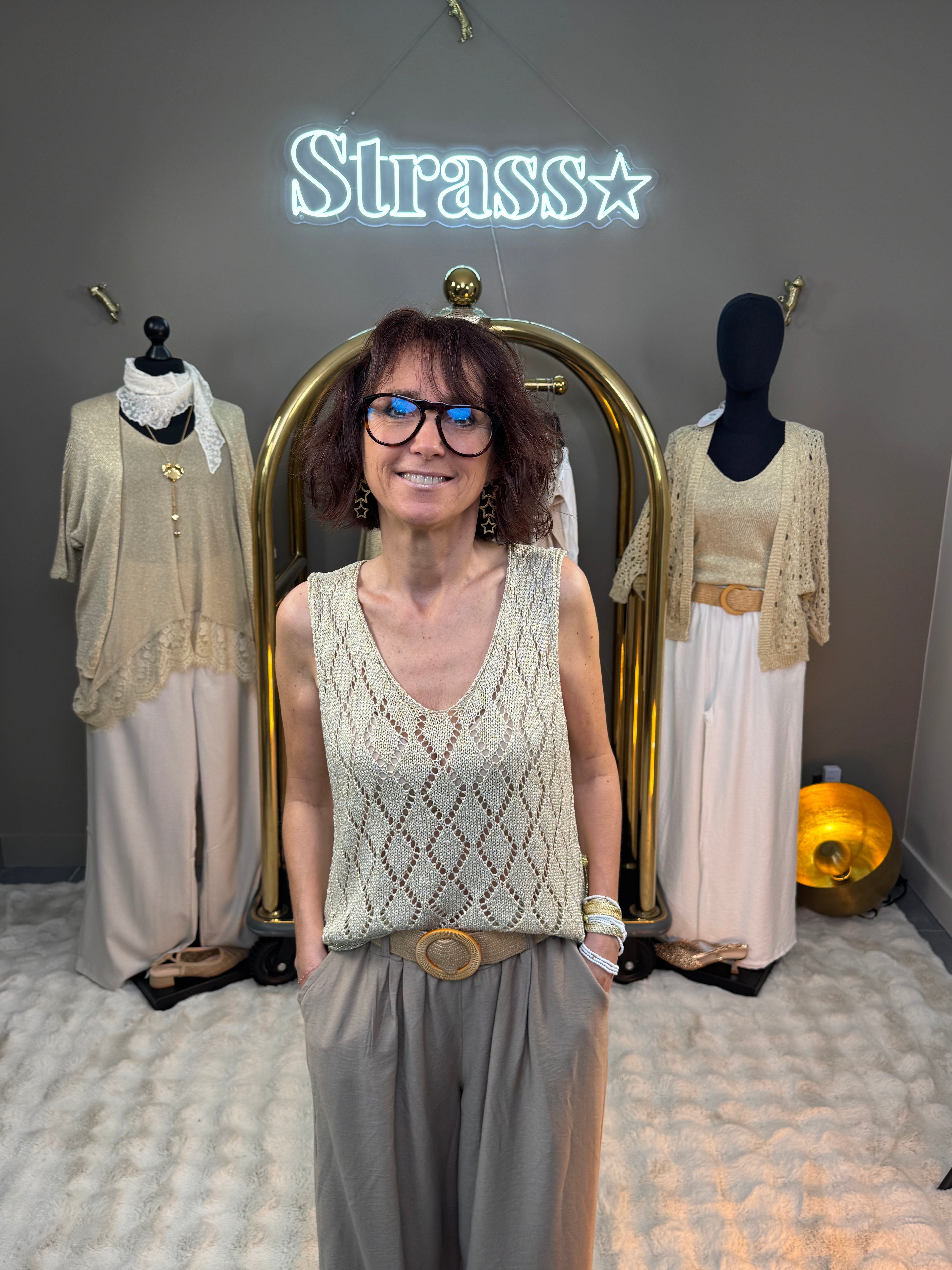 Débardeur Lurex Frederico Doré