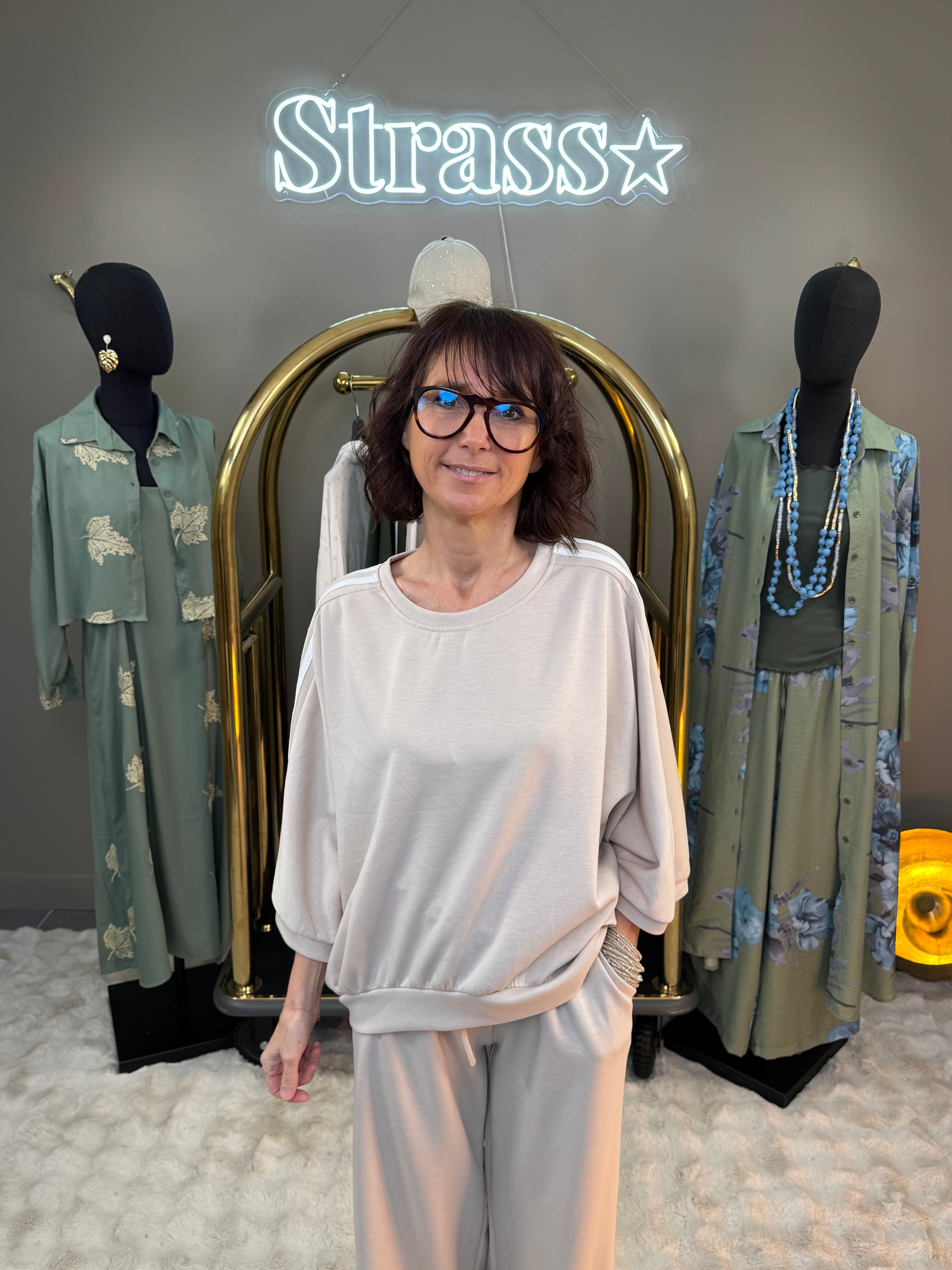 Ensemble Jog sweat + pantalon Beige