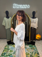 T Shirt Manches Ballon Blanc