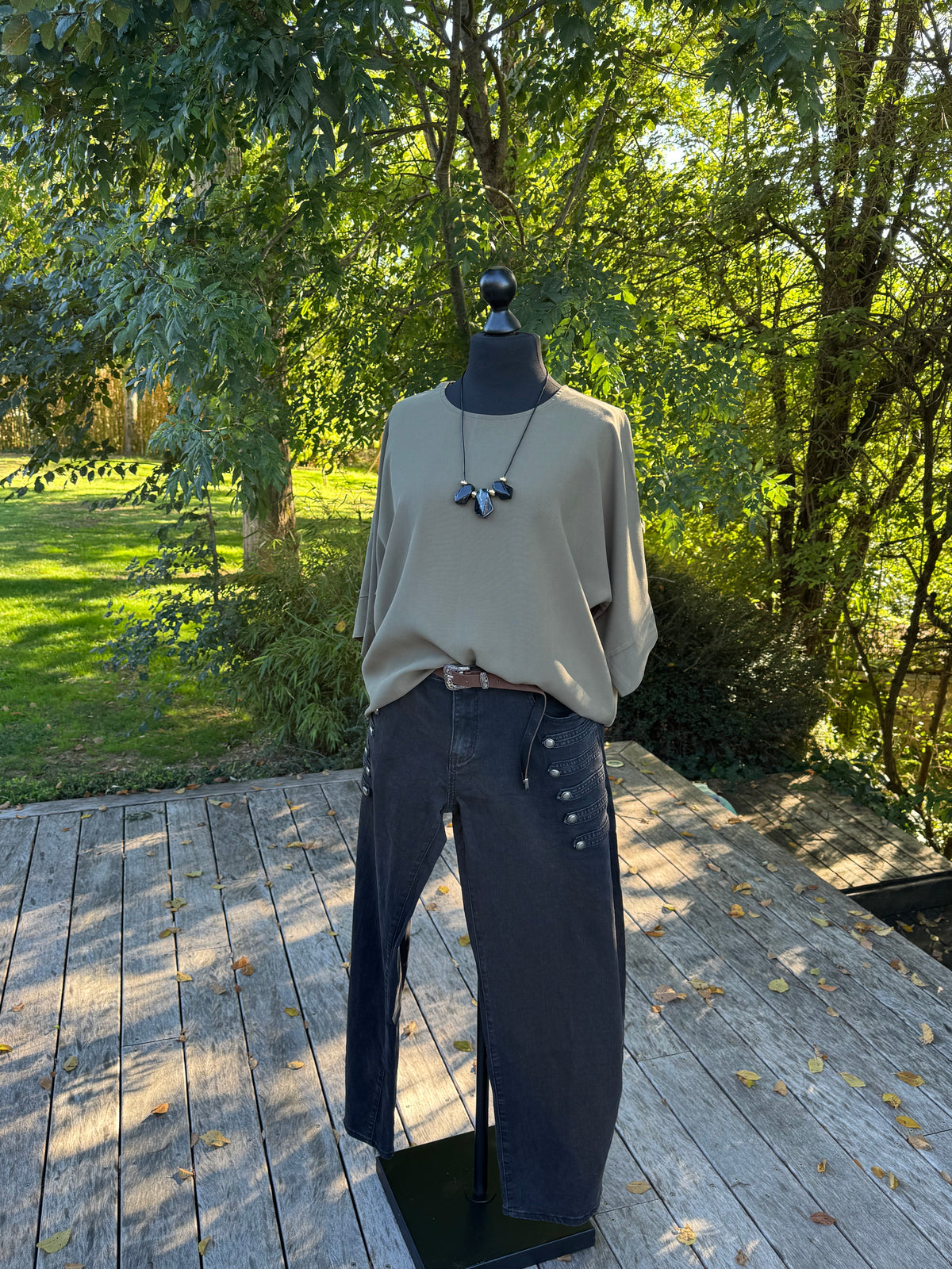 Jean amiral grande taille noir