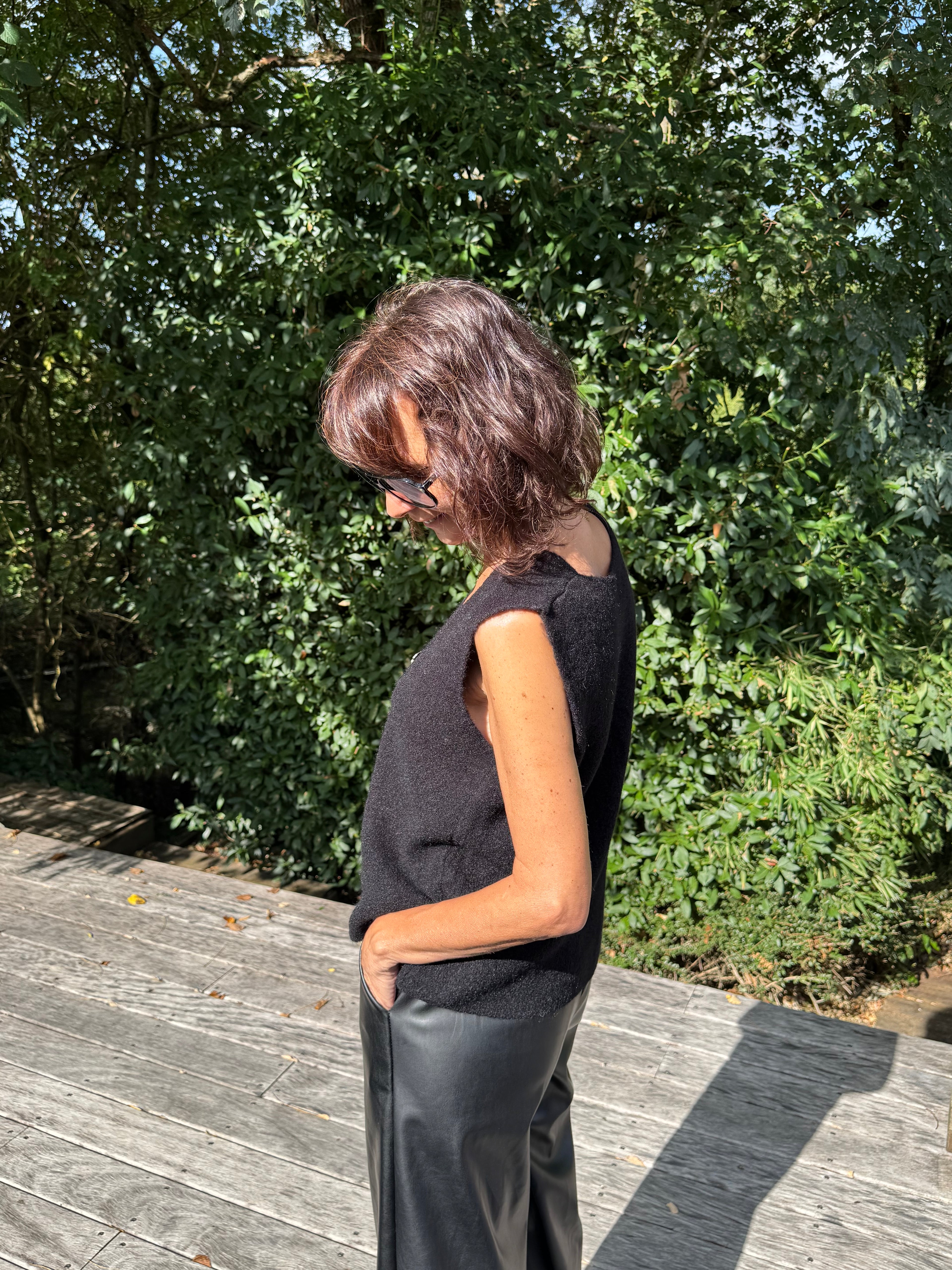 Pull Sans Manche Victoria Noir