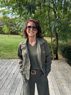 Blouson Suédine Kaki