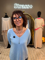 Collier Y Bracelet Poisson Bleu