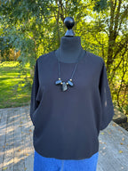 Blouse Charlotte et Sautoir Noire