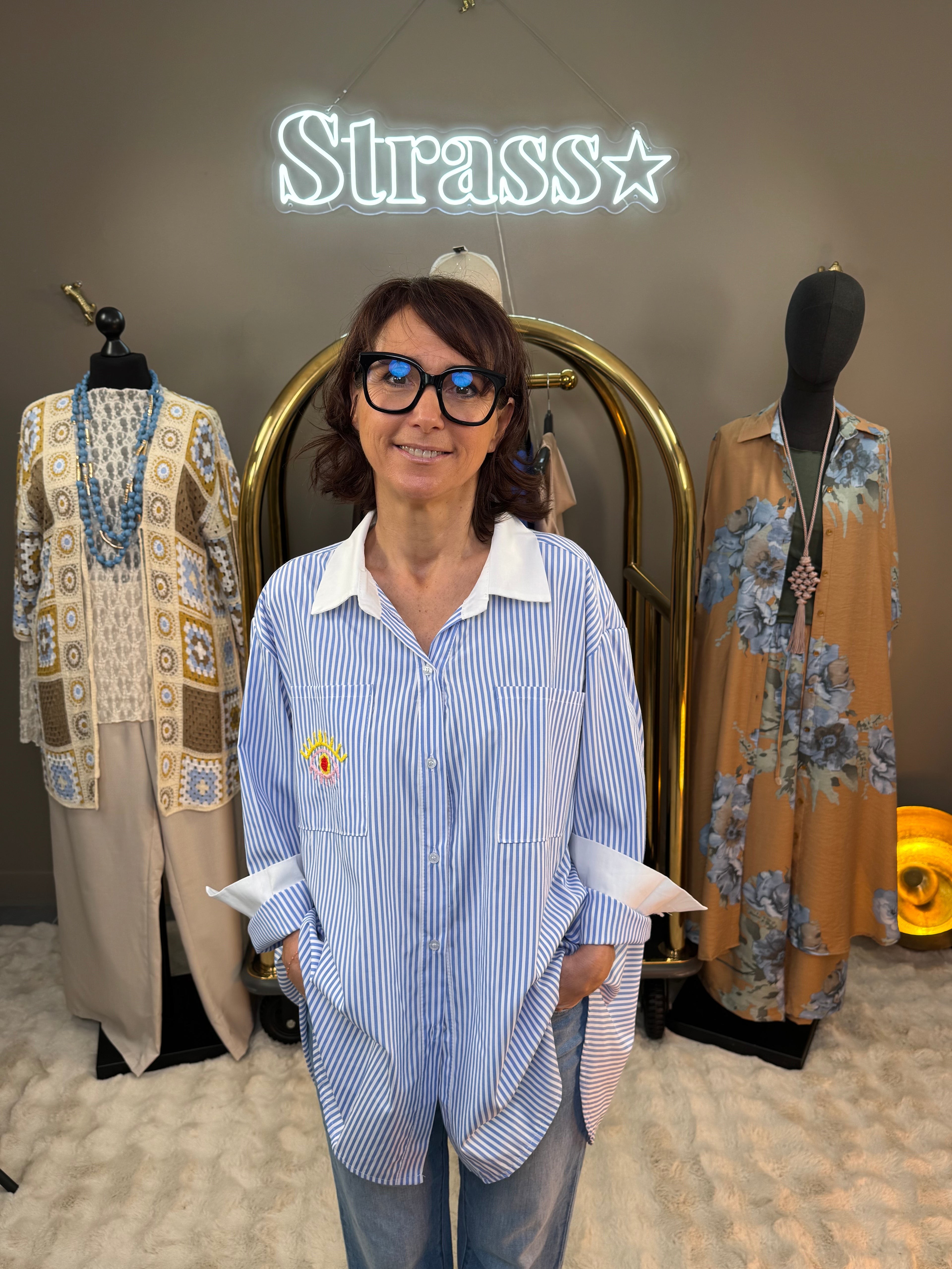 Chemise Mon œil Bleu