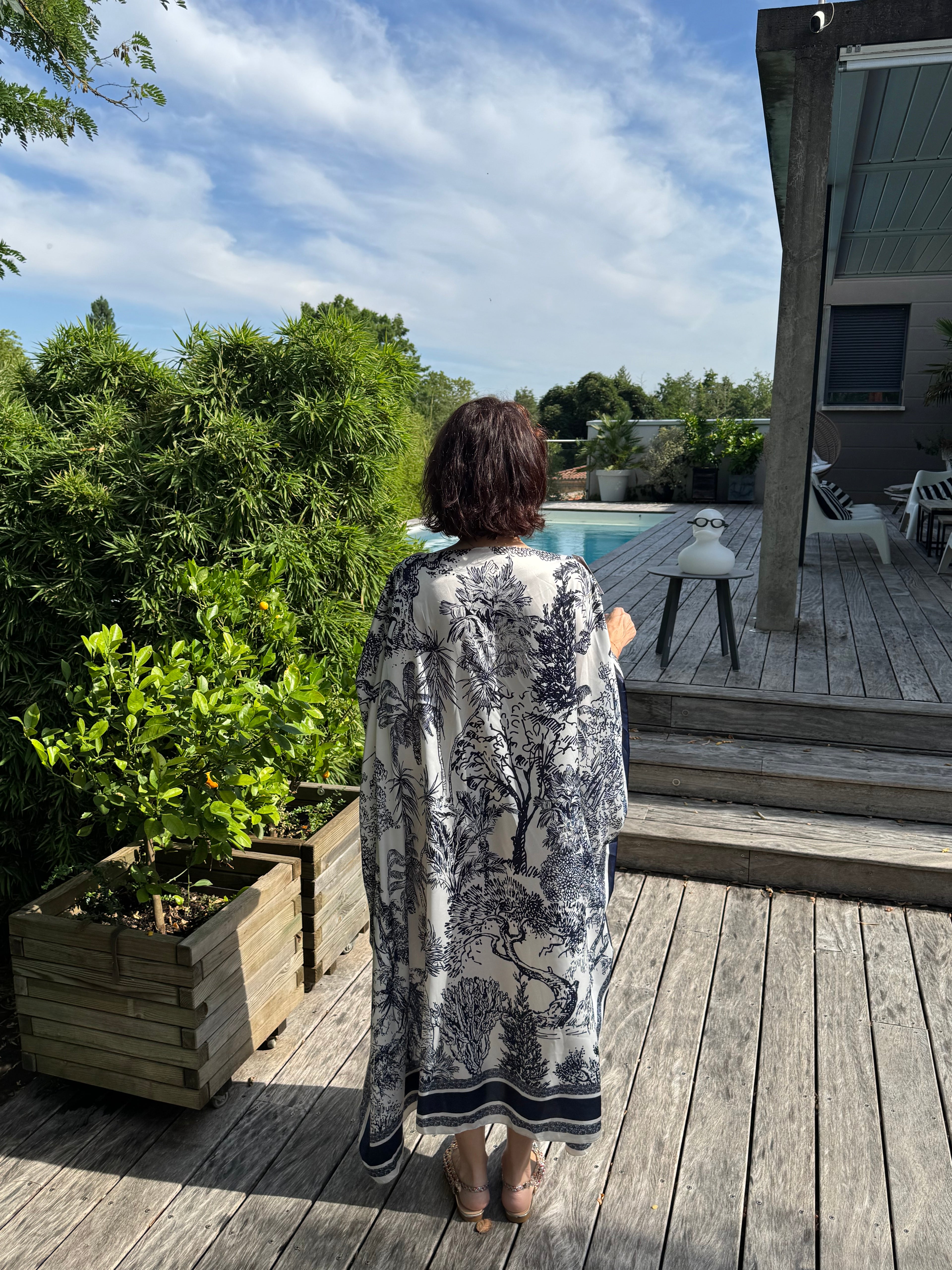 Robe Foulard Bleu Marine