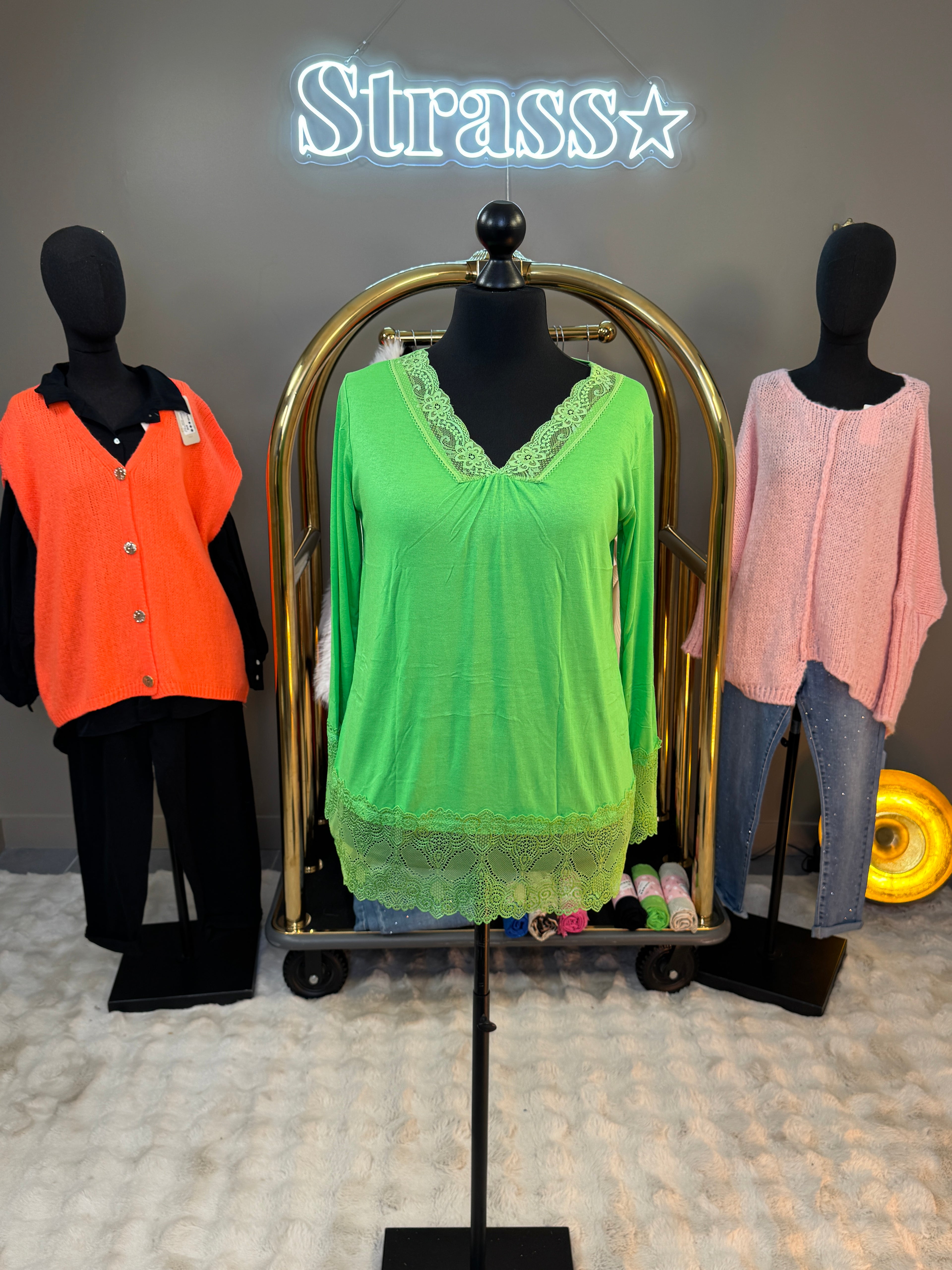 Top Chaleur Grande Taille Vert