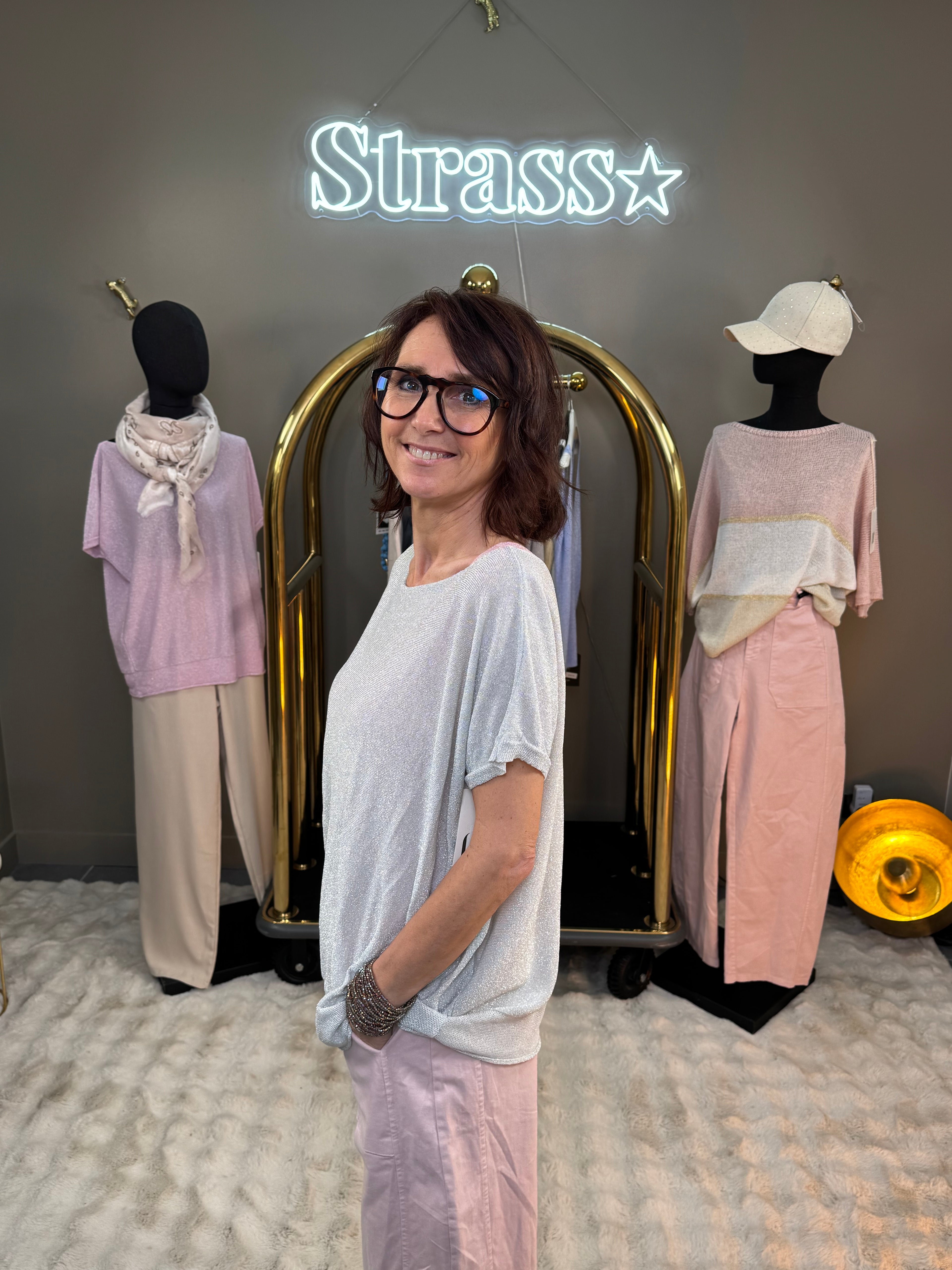 Pull Éblouissant Argent