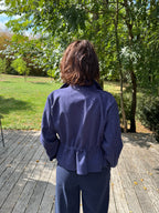 Blouson Suédine Bleu Marine