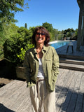 Veste jean kaki