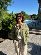 Veste jean kaki