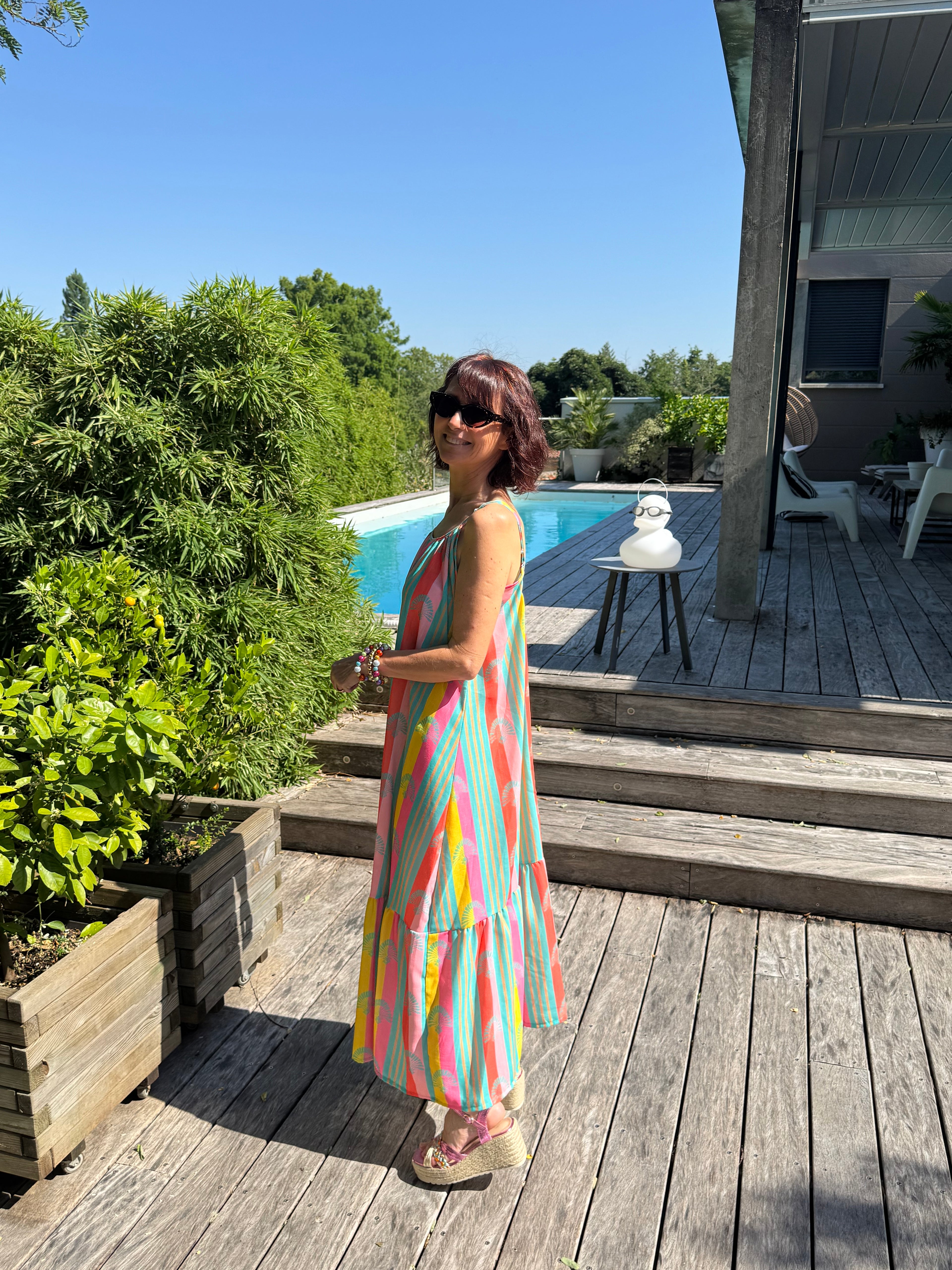Robe Arbre du Voyageur Turquoise