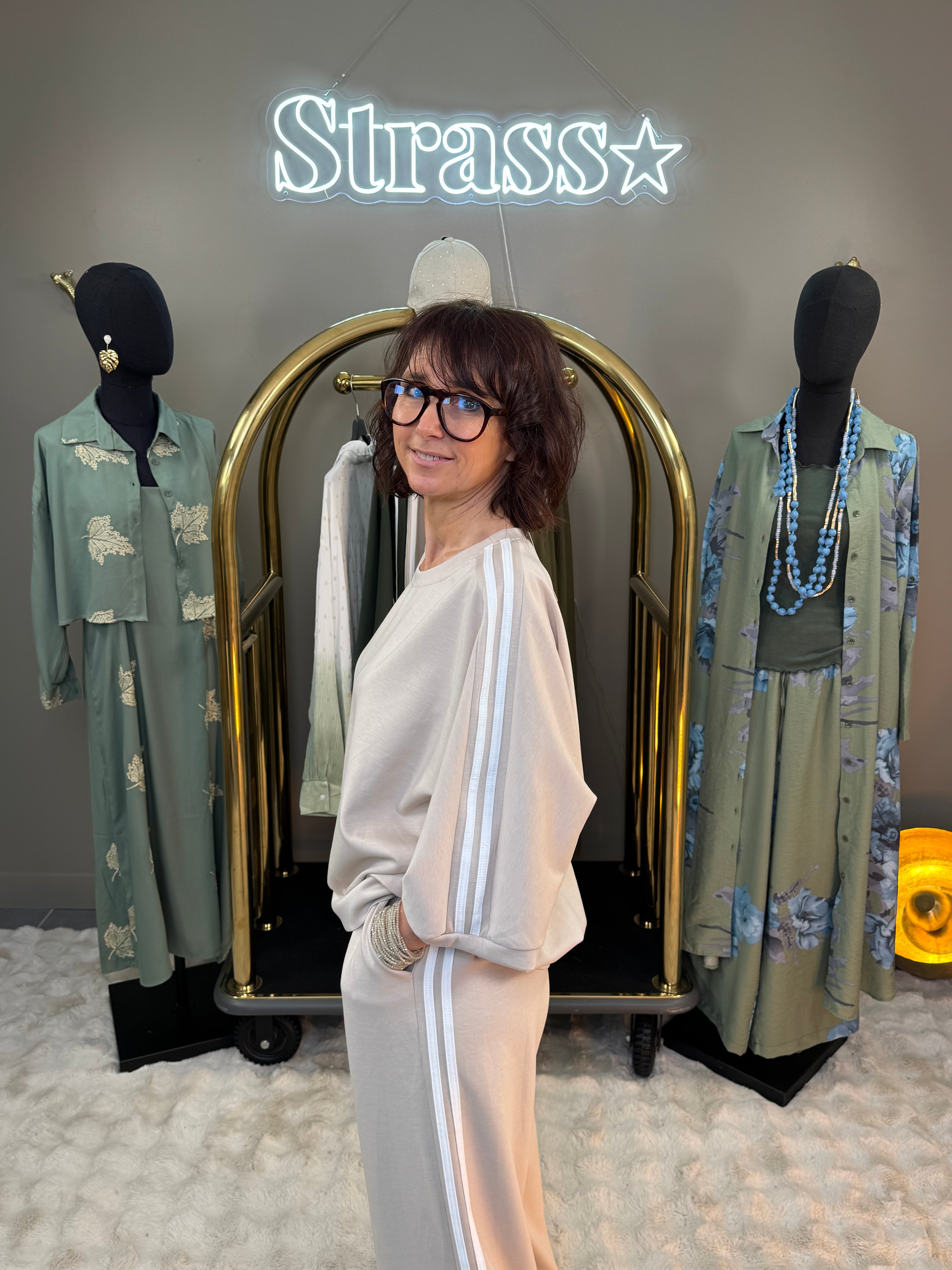 Ensemble Jog sweat + pantalon Beige