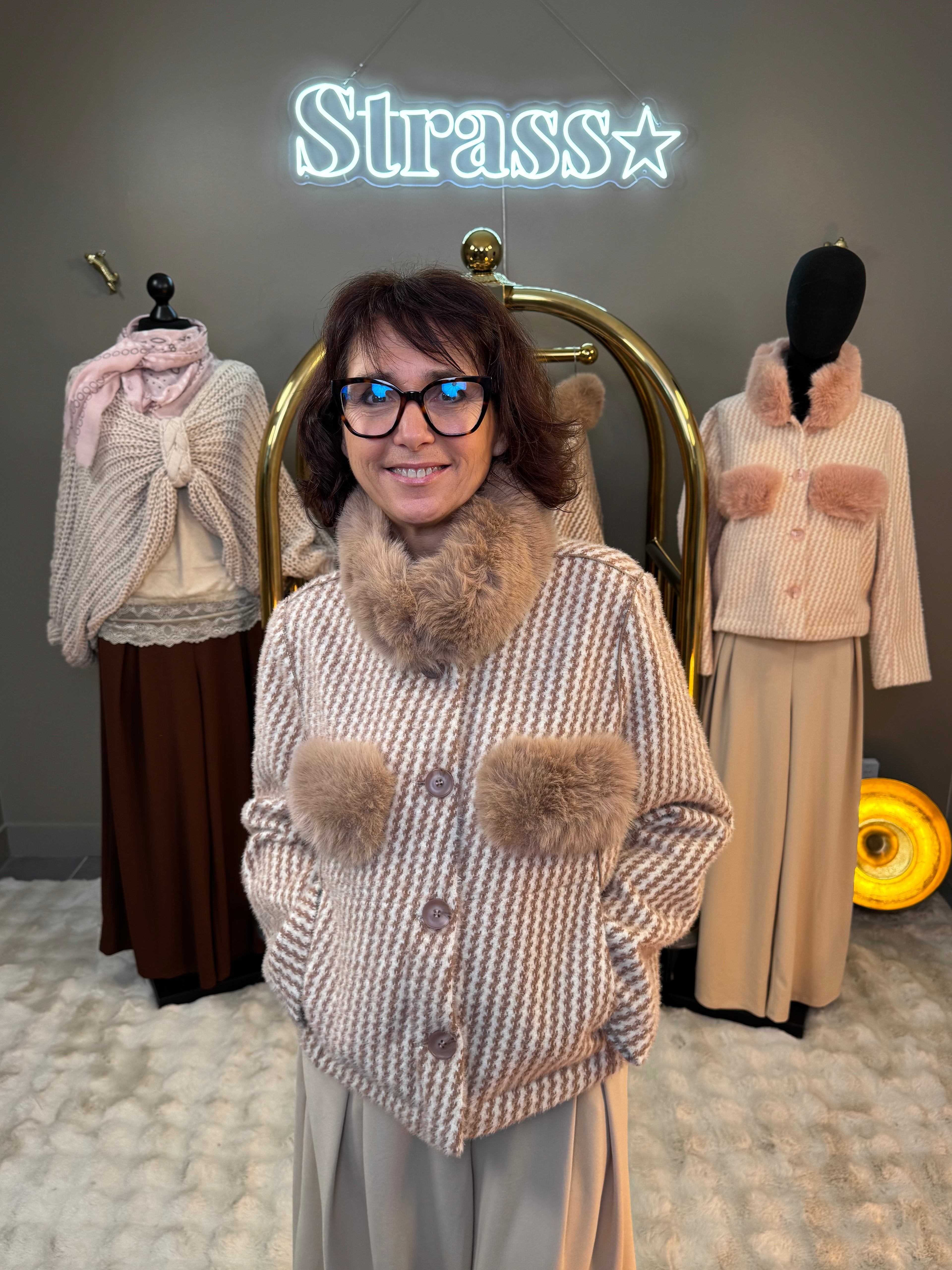 Veste Réversible Johana Camel