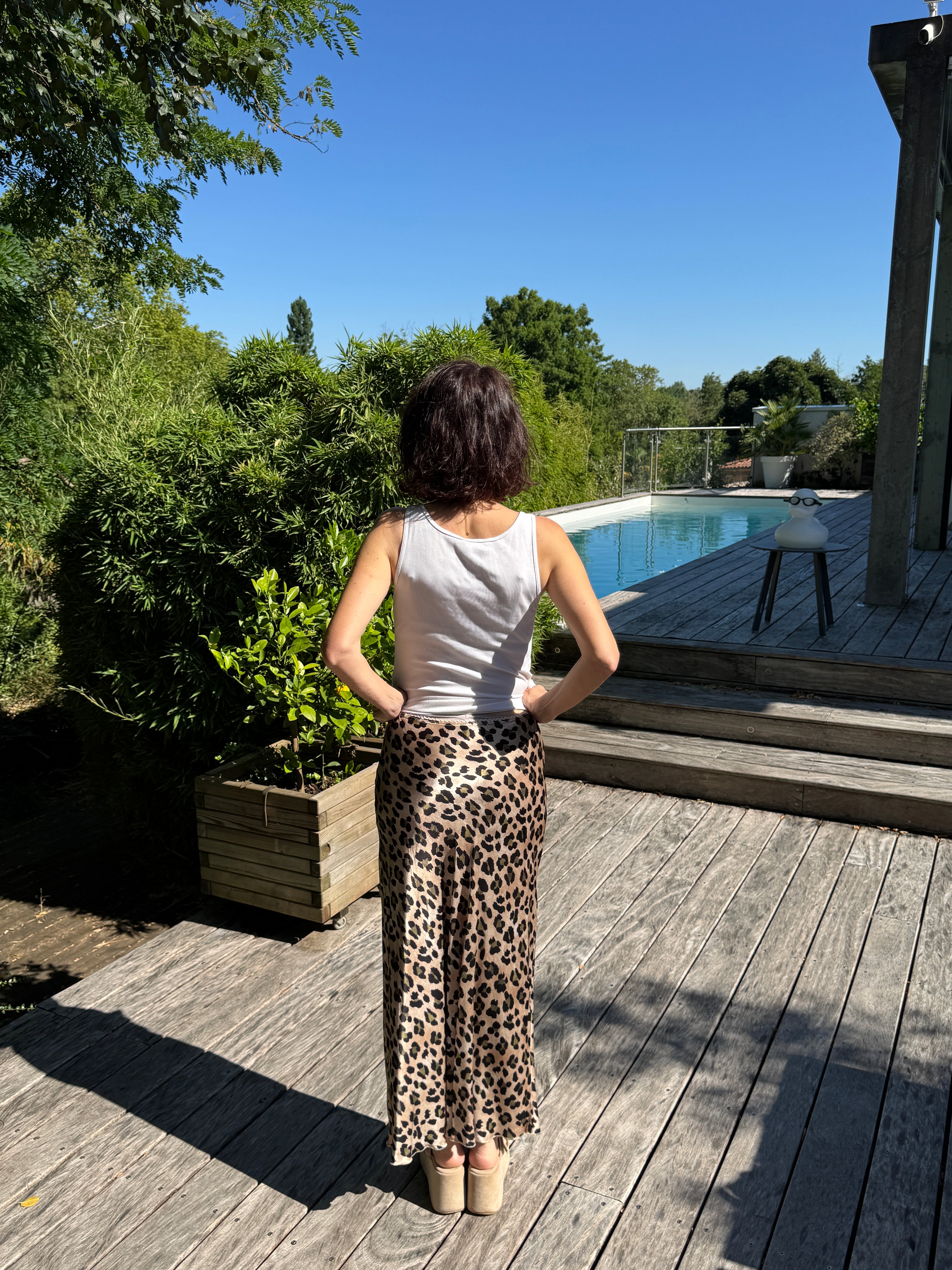 Jupe Satin imprimé Léo