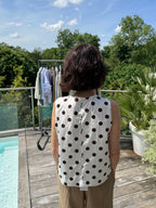 Top Petit Gilet Pois Choco