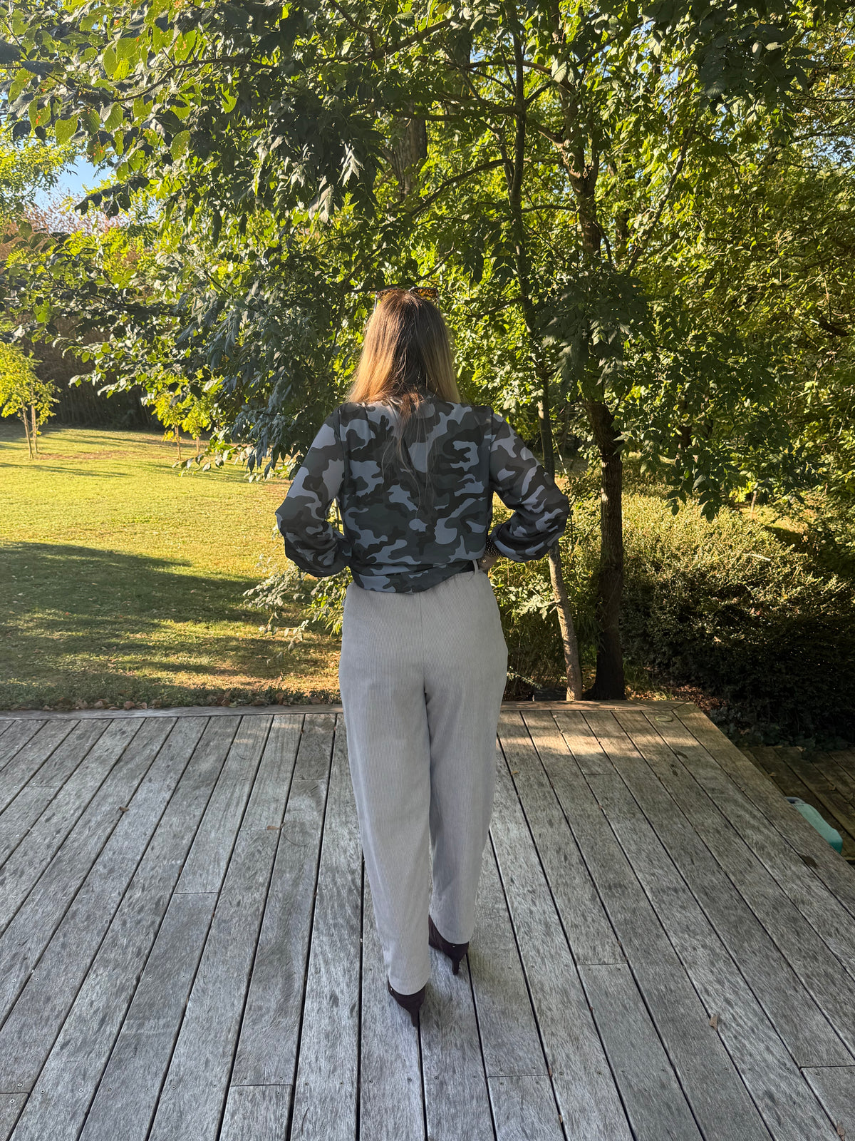Pantalon magic velours beige
