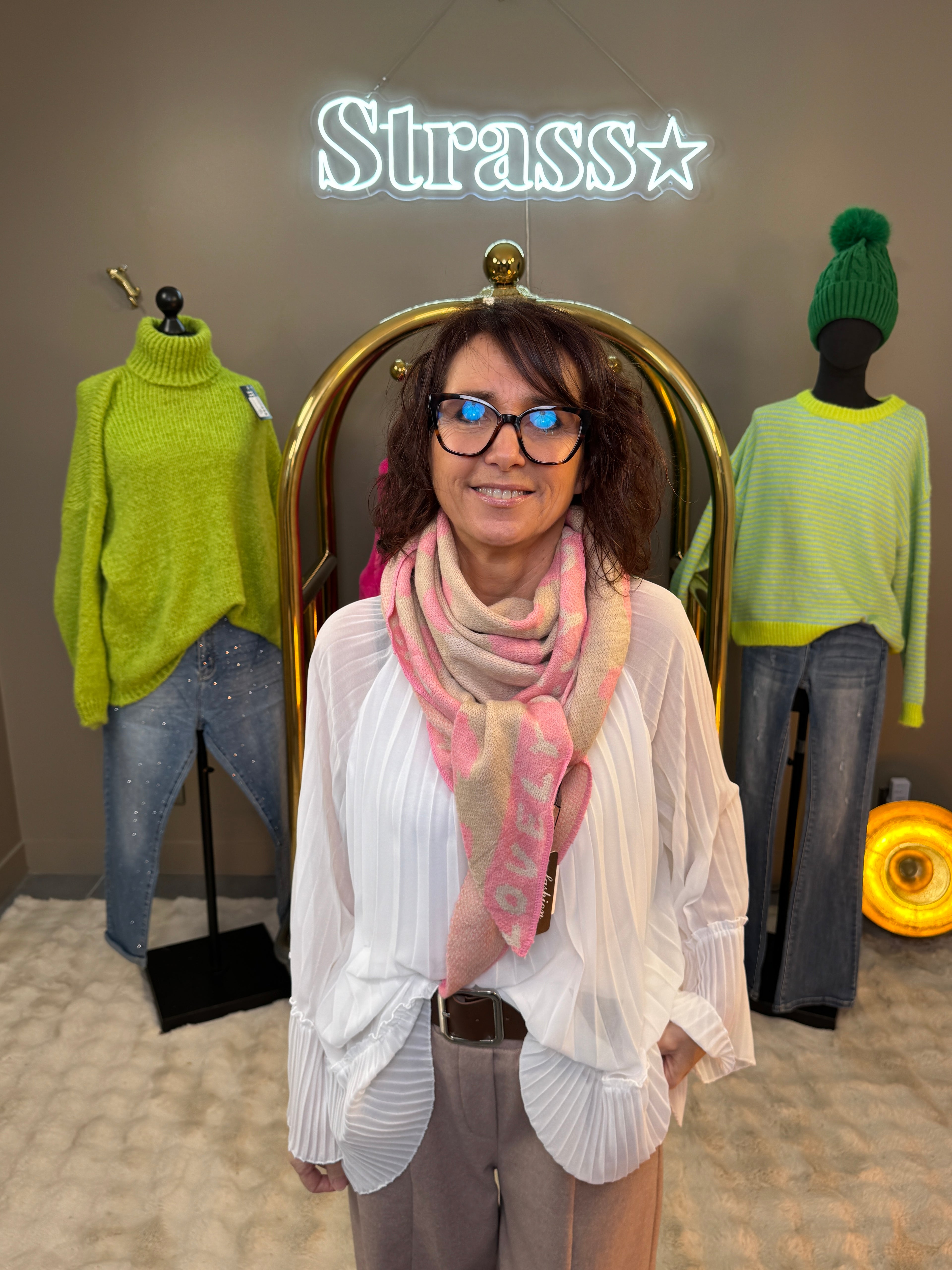 Écharpe Cat Lover Rose