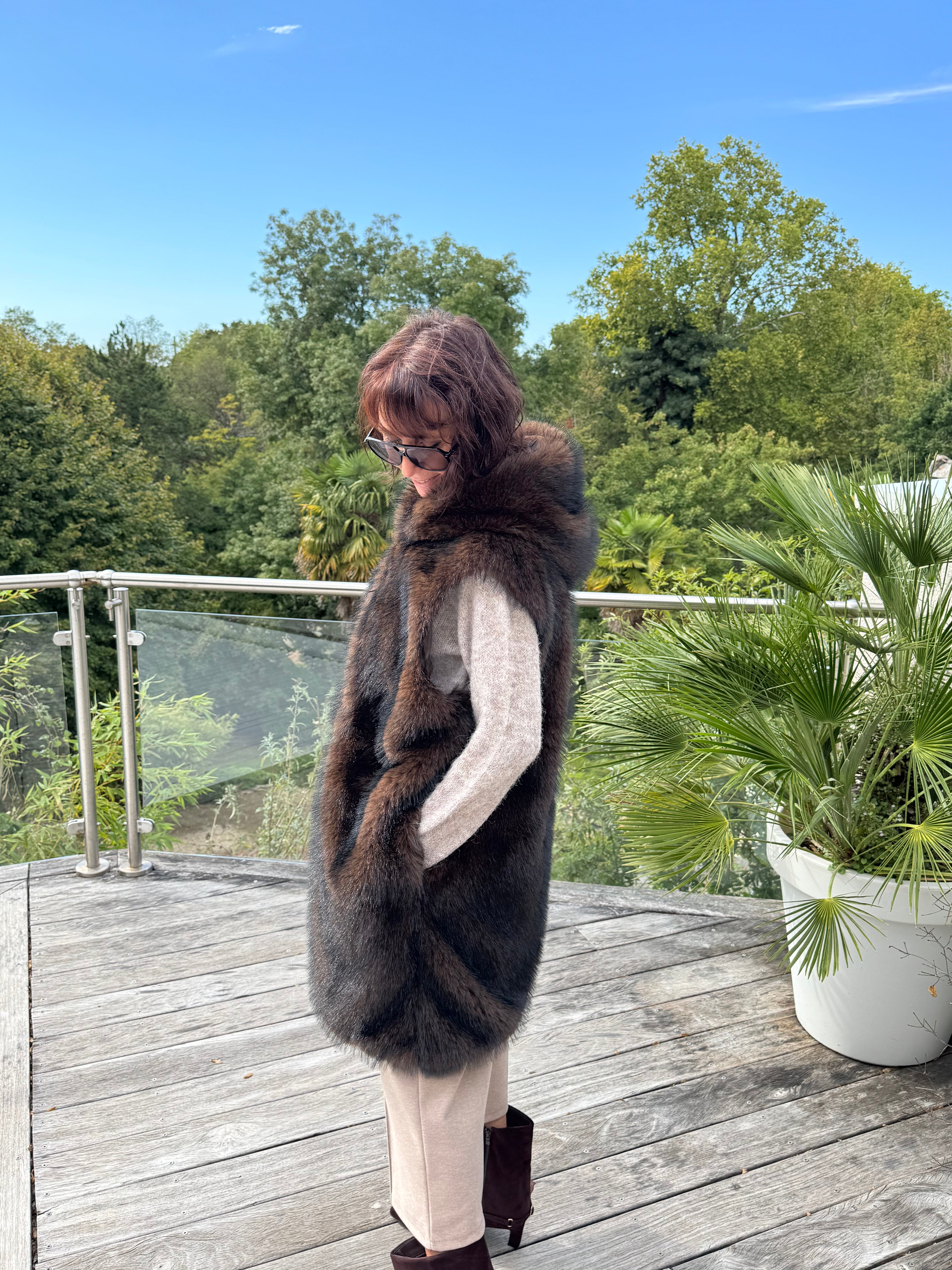 Veste Sans Manche Loup Long