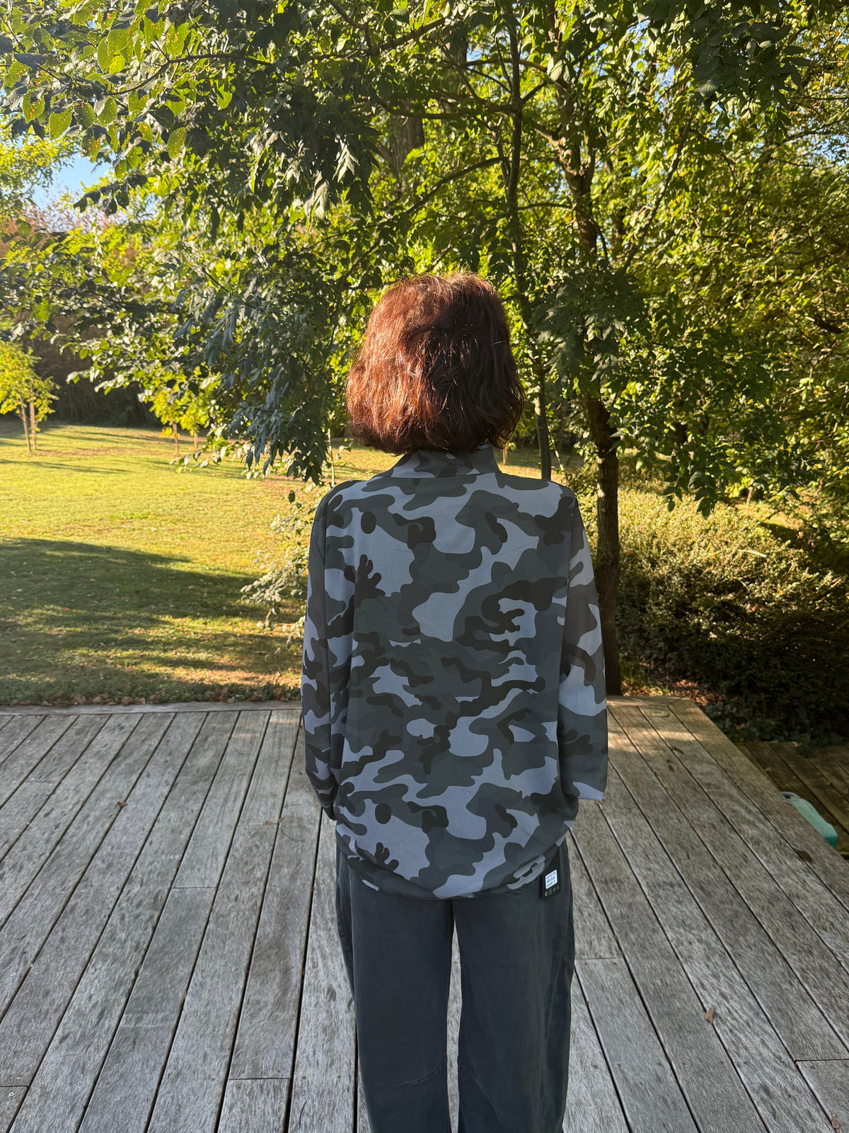 Blouse noeud camouflage