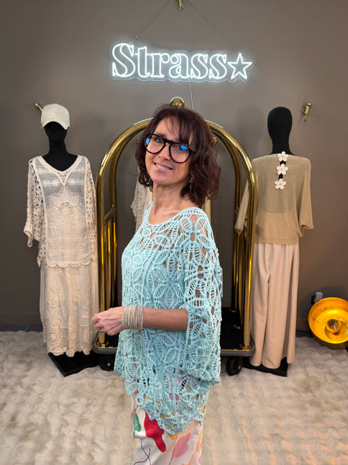 Top Crochet Irene Turquoise