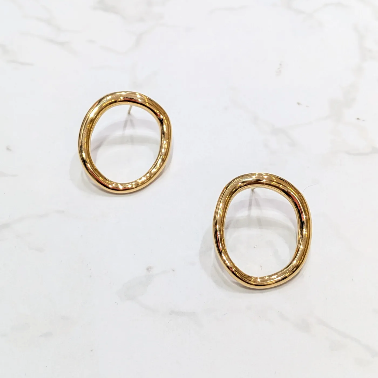 Boucle D'Oreilles Rond Dorées