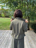 Blouson Suédine Kaki