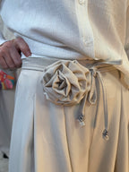 Pantalon Fleur Beige