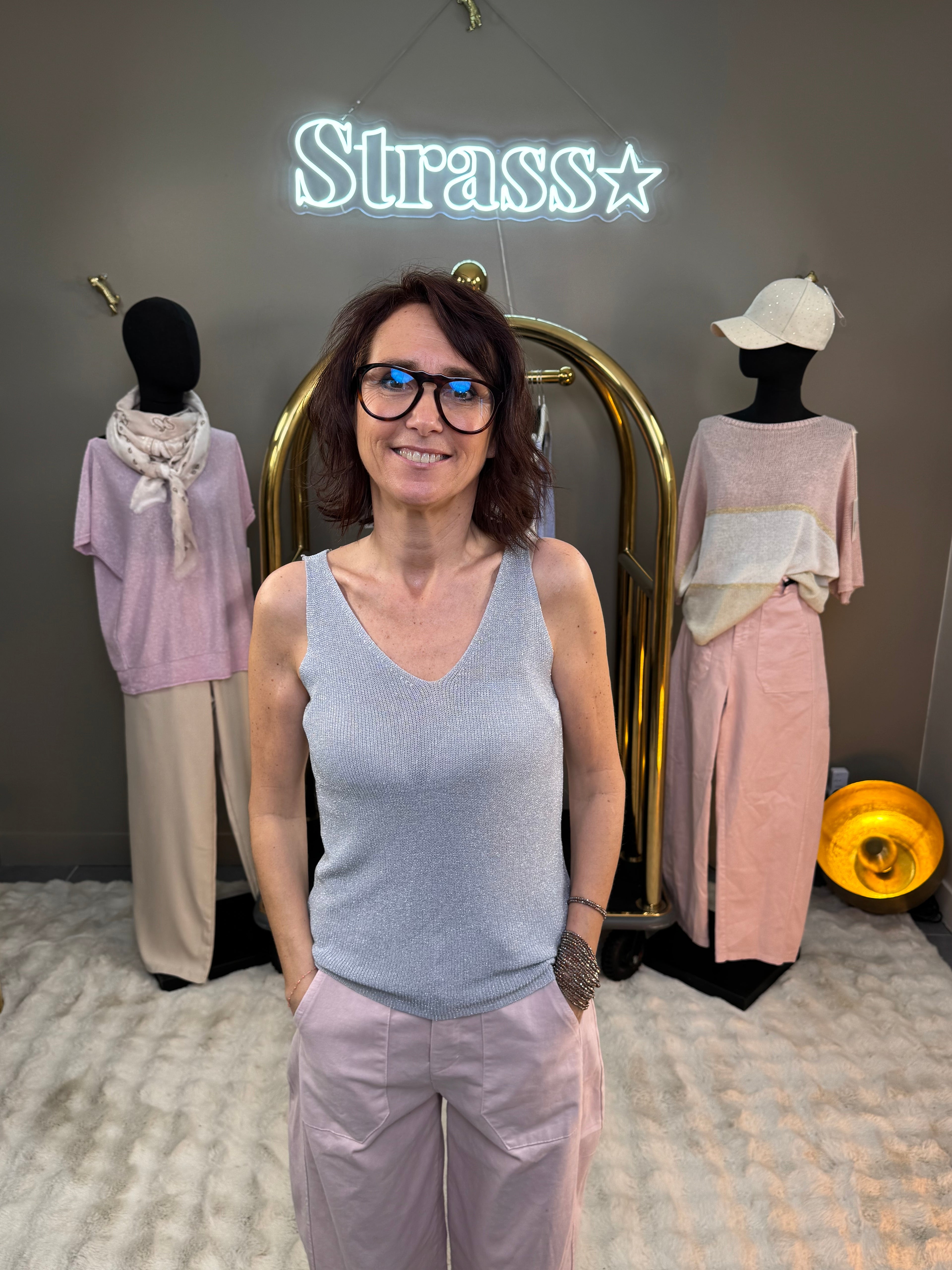 Débardeur Lamé Argent