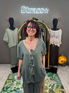 Blouse Nouettes Gaze de Coton Kaki